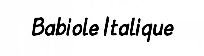 Babiole Italique  Descarca Fonturi Gratis