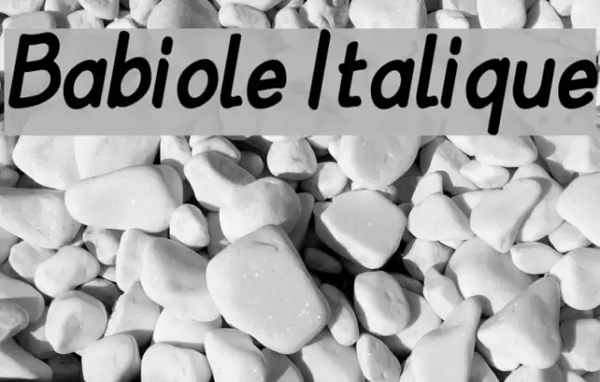 Babiole Italique フォント examples