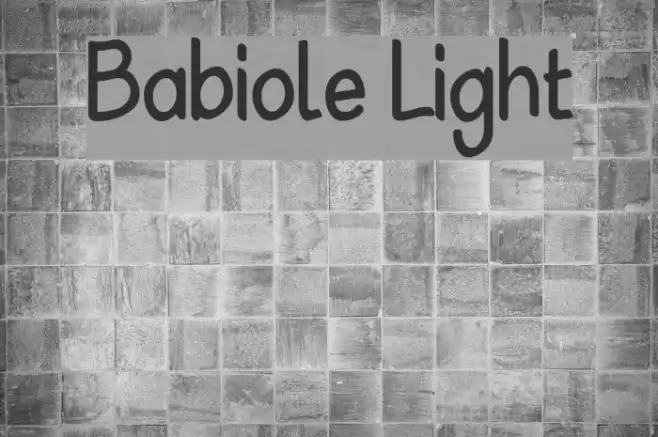 Babiole Light Font examples