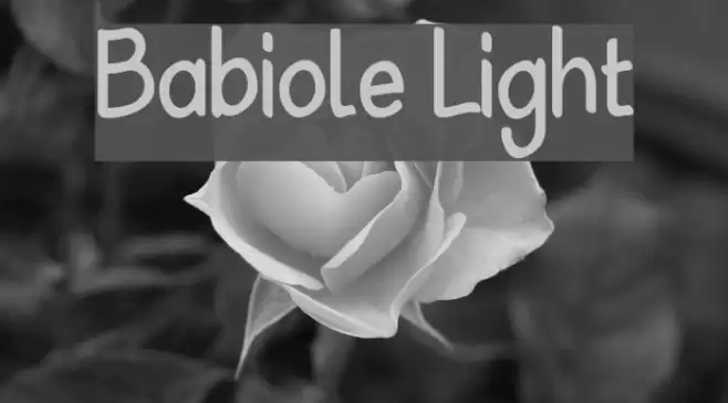 Babiole Light Font examples