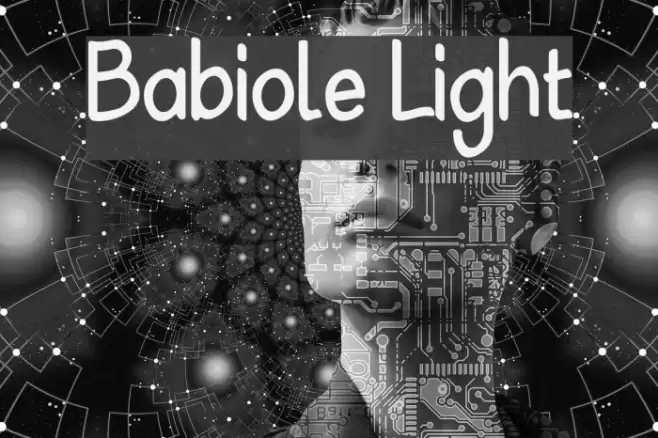 Babiole Light Font examples