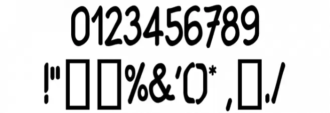 Babiole Narrow Font OTHER CHARS