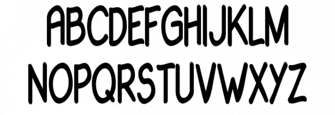 Babiole Narrow Schriftart Groß