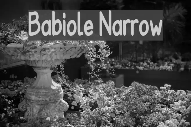 Babiole Narrow Font examples