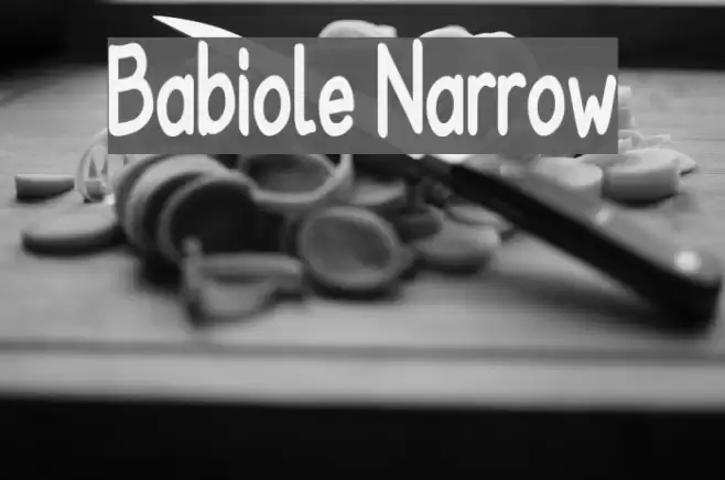Babiole Narrow Font examples