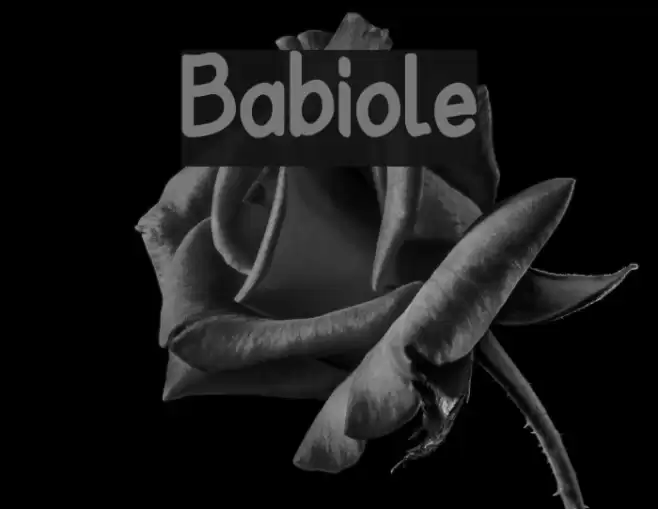 Babiole Шрифта examples
