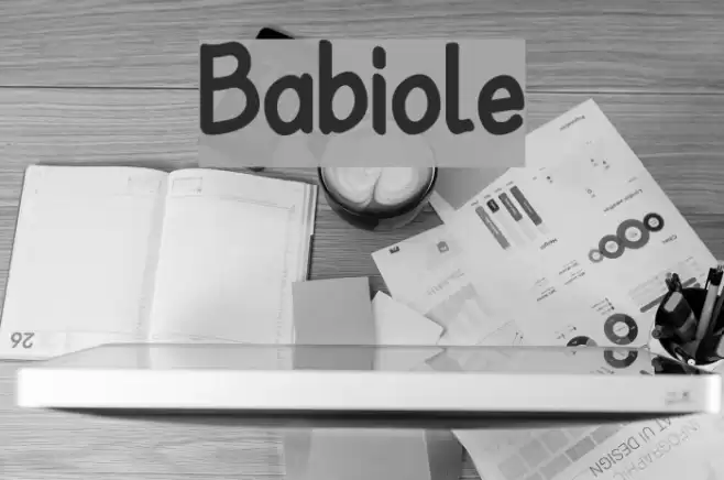 Babiole Шрифта examples