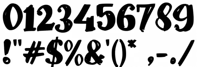 Bablas Angine Font OTHER CHARS