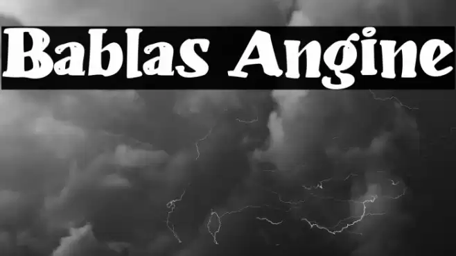 Bablas Angine Font examples