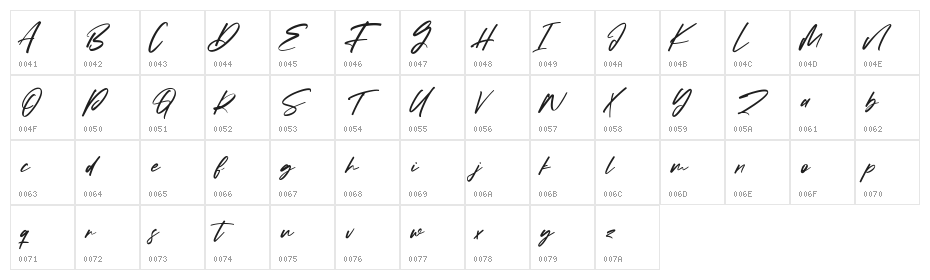 Babotta Free Regular Character Map