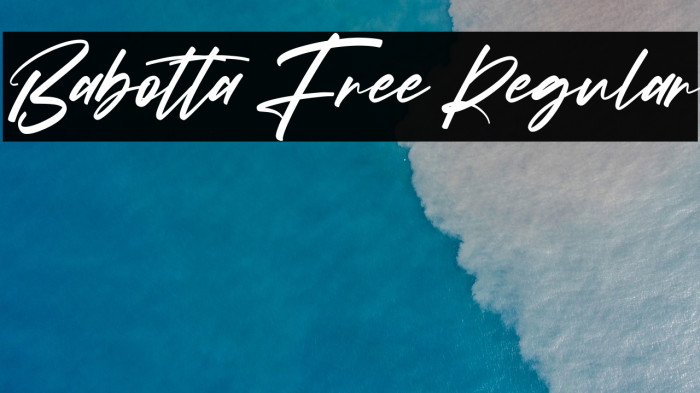 Babotta Free Regular Example 1