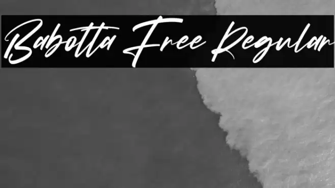 Babotta Free Regular Font examples
