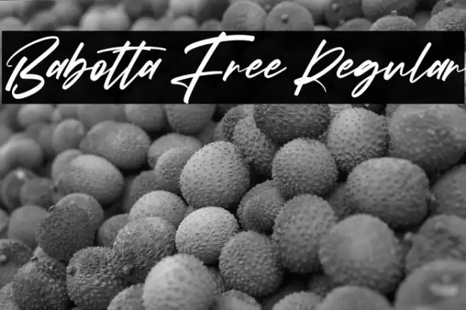 Babotta Free Regular Font examples