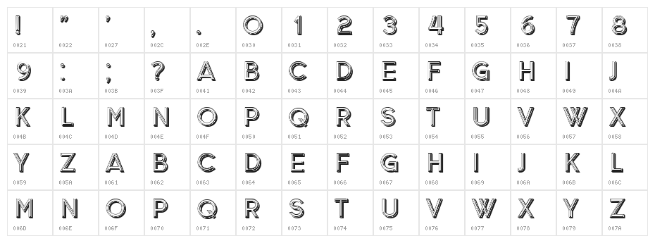 Baboy Regular Character Map