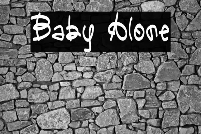 Baby Alone Font examples