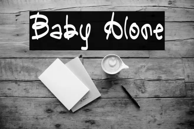 Baby Alone Font examples