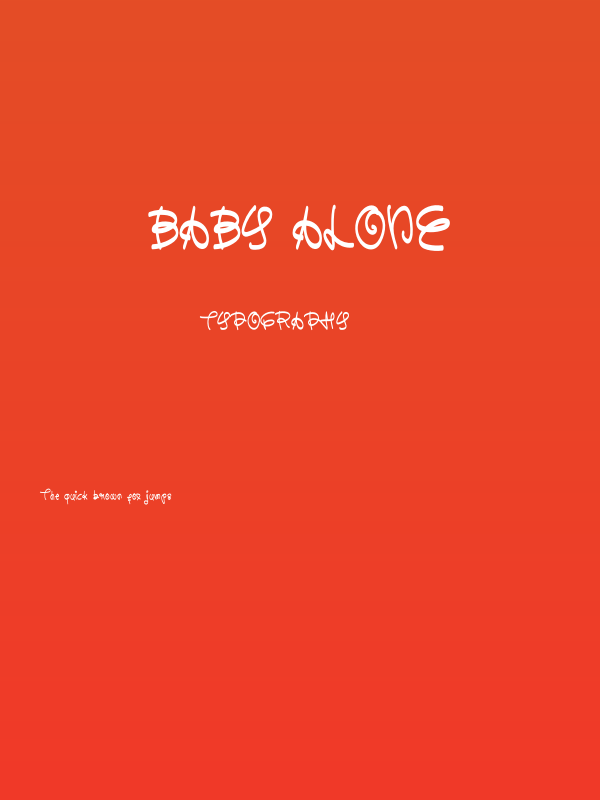 Baby Alone Poster