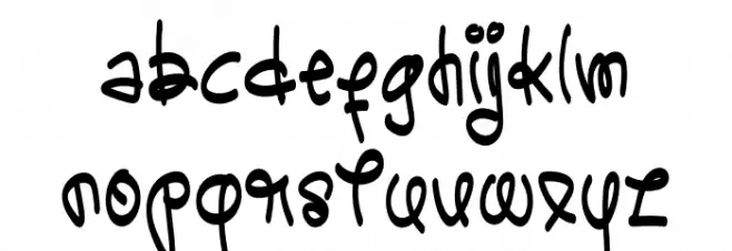 Baby Alone Font LOWERCASE