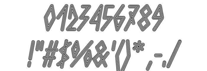 Baby Baby Color Blue Yellow Slanted Font OTHER CHARS