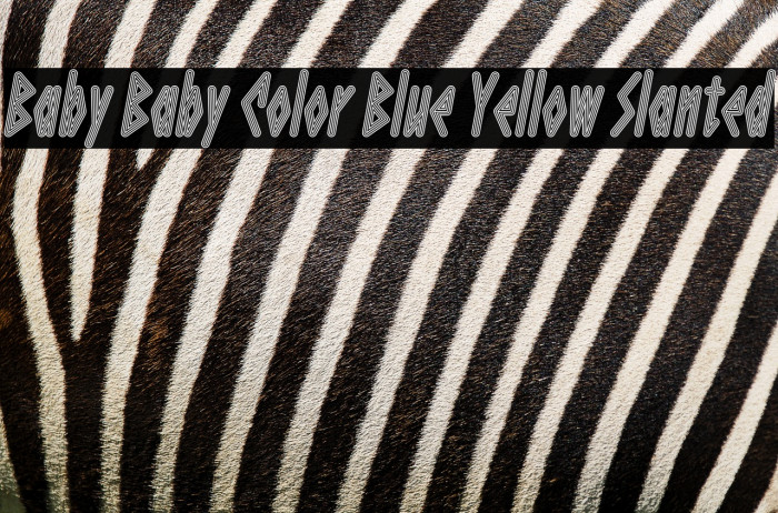 Baby Baby Color Blue Yellow Slanted Example 2