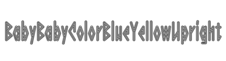 Baby Baby Color Blue Yellow Upright  Free Fonts Download