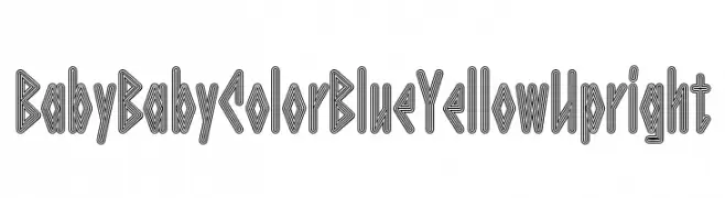 Baby Baby Color Blue Yellow Upright  नि: शुल्क फ़ॉन्ट्स डाउनलोड