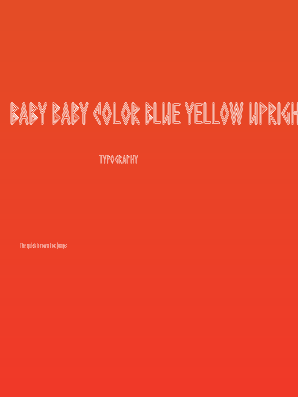Baby Baby Color Blue Yellow Upright Poster