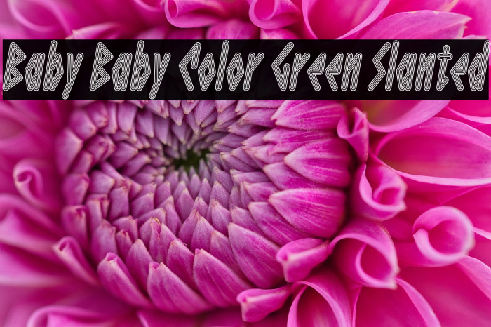 Baby Baby Color Green Slanted Example 1