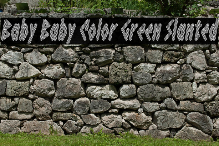 Baby Baby Color Green Slanted Example 3