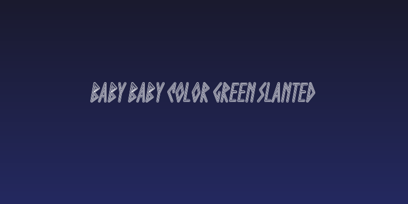 Baby Baby Color Green Slanted Social Header
