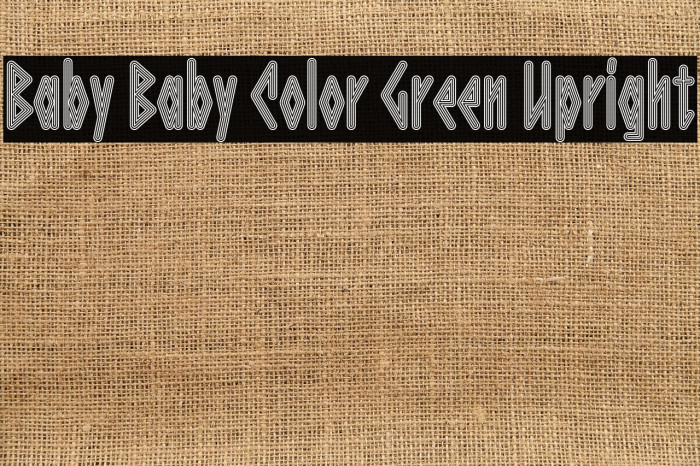 Baby Baby Color Green Upright Example 2