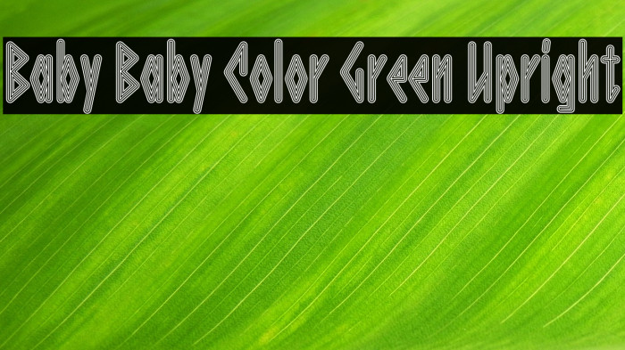 Baby Baby Color Green Upright Example 3