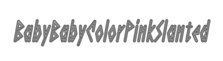 Baby Baby Color Pink Slanted  Frei Schriftart Herunterladen