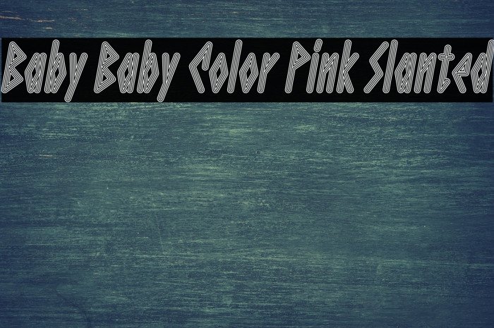 Baby Baby Color Pink Slanted Example 1
