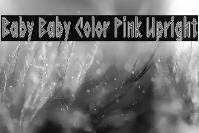 Baby Baby Color Pink Upright Font examples