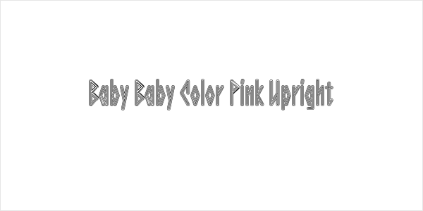 Baby Baby Color Pink Upright Logo