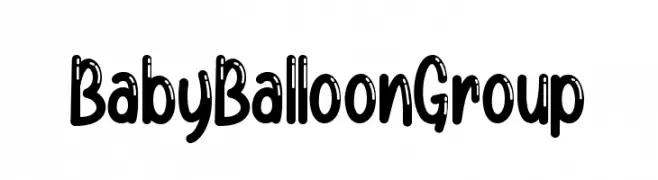 Baby Balloon Group  Frei Schriftart Herunterladen