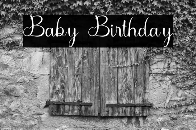 Baby Birthday Font examples