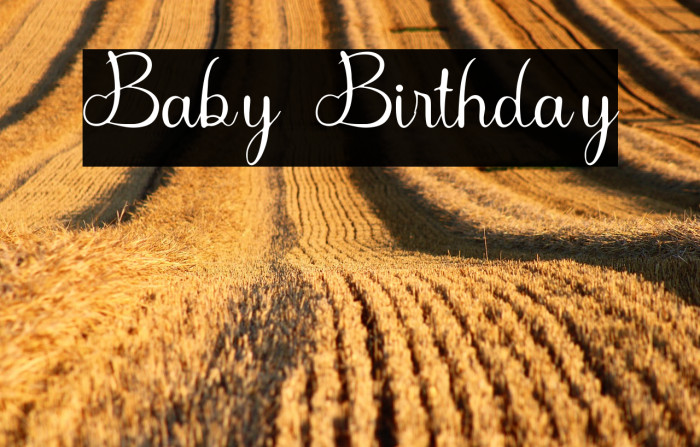 Baby Birthday Example 3