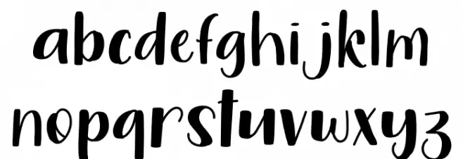 Baby Biscuit Schriftart Kleinbuchstaben