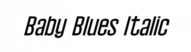 Baby Blues Italic  baixar fontes gratis