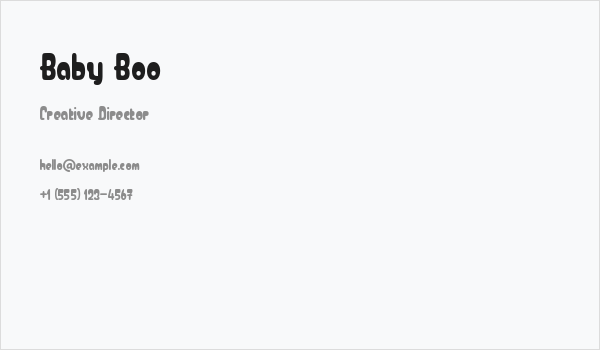 Baby Boo Business Card