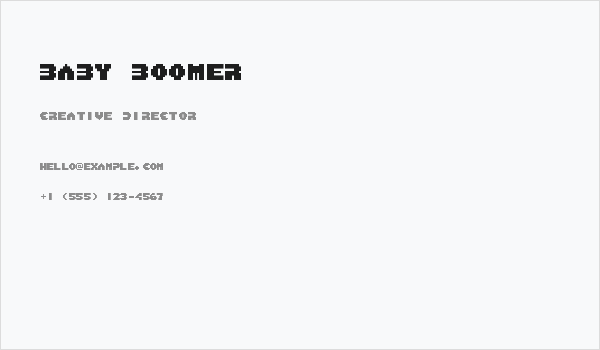 Baby Boomer Business Card