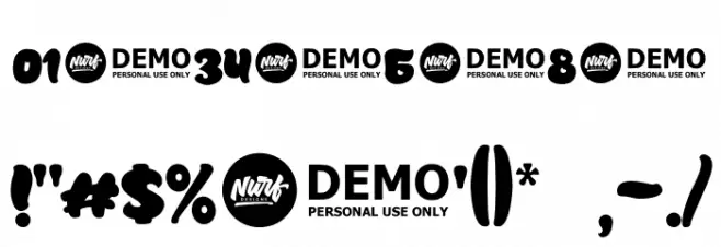 Baby Born Demo Font OTHER CHARS