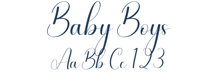 Baby Boys Font Preview