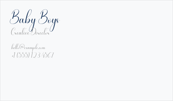 Baby Boys Business Card