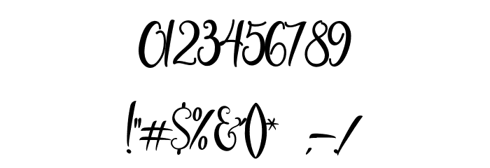 Baby Bunny Script フォント その他の文字
