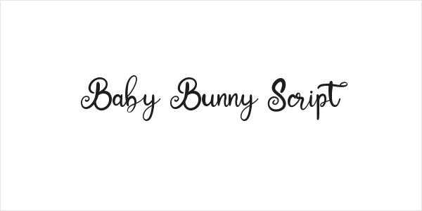 Baby Bunny Script Logo