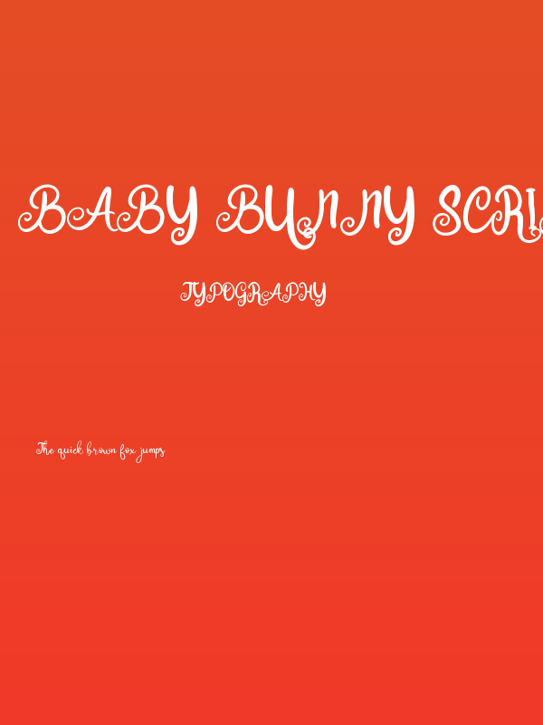 Baby Bunny Script Poster