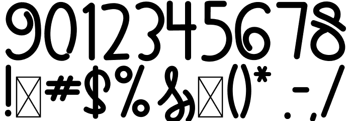 Baby Bunny Font OTHER CHARS
